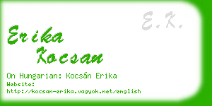 erika kocsan business card